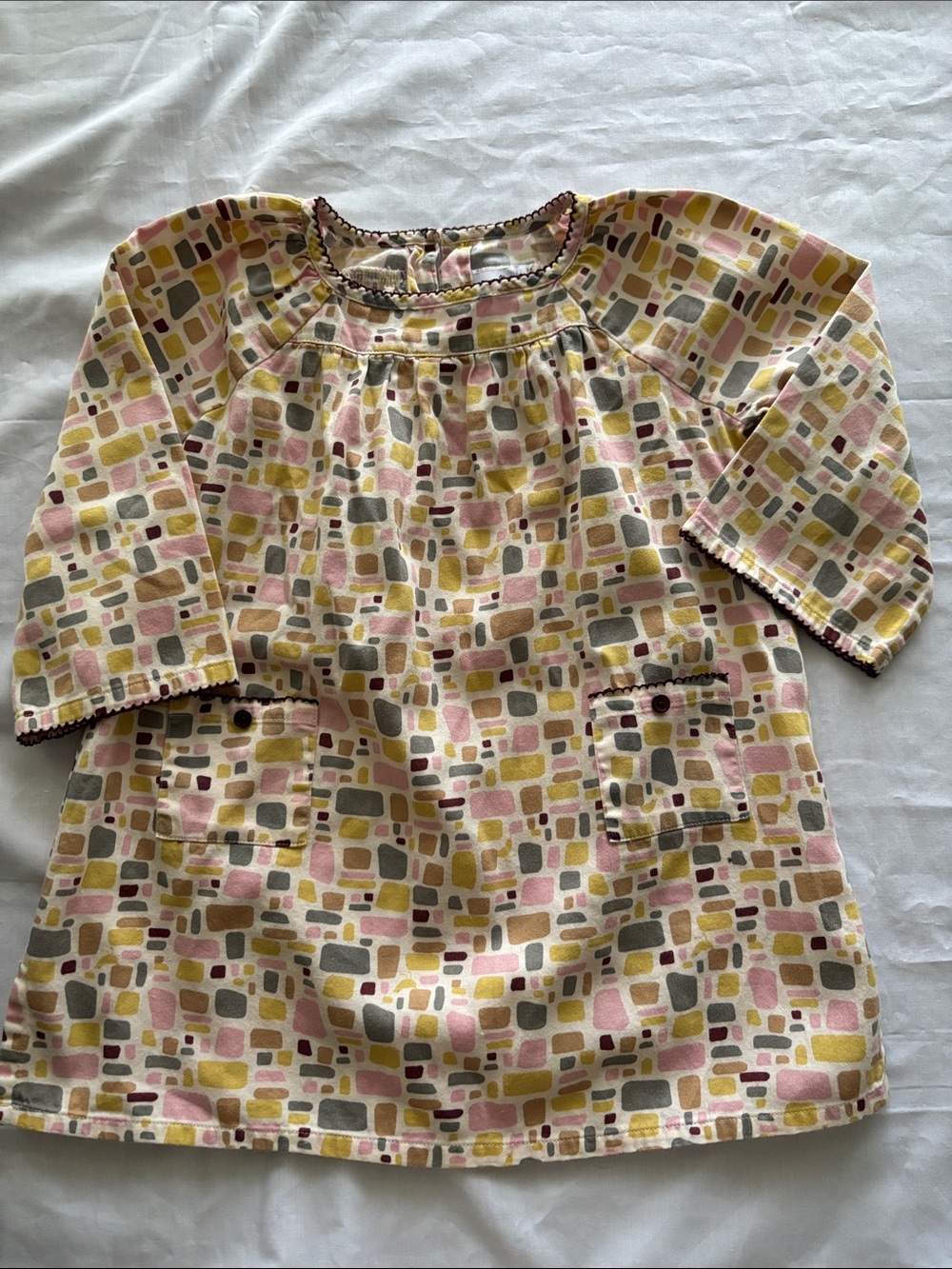Petit Bateau Multicolor Patterned Long-Sleeve Tunic Top